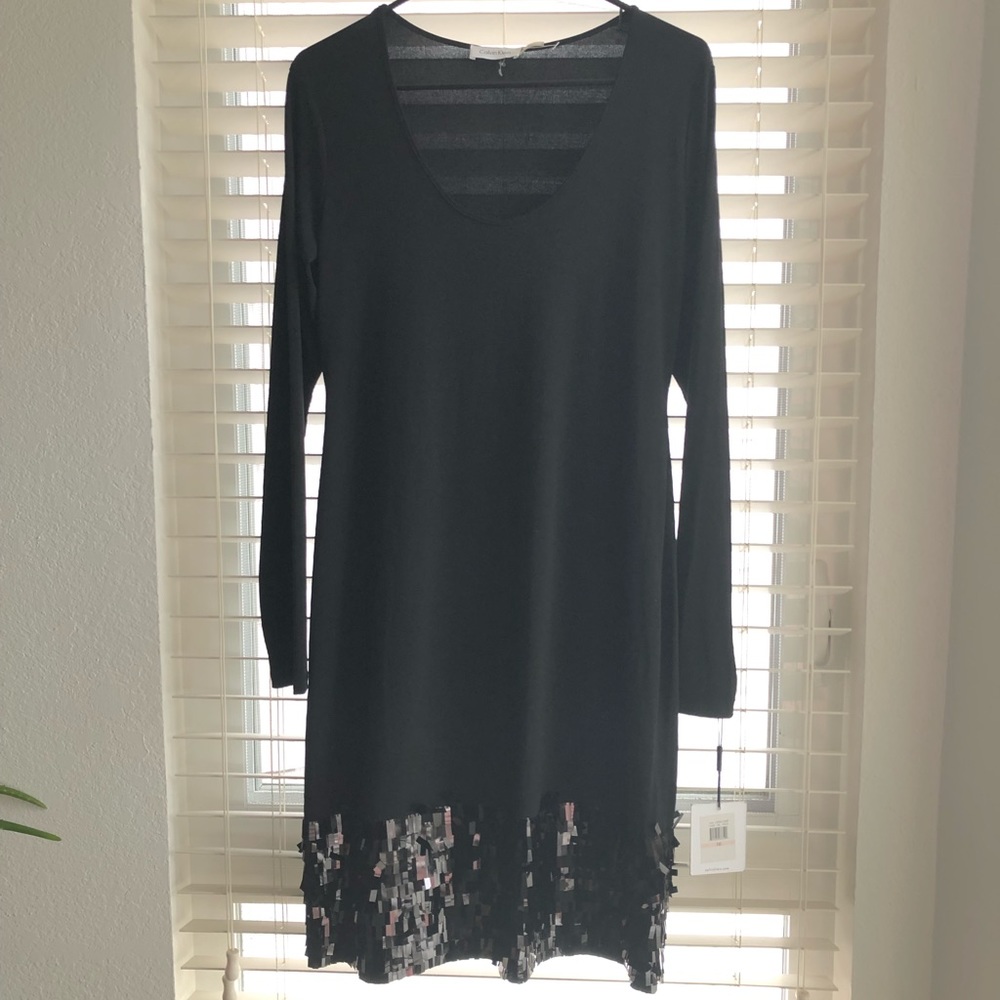 Long sleeve Calvin Klein dress sequins bottom